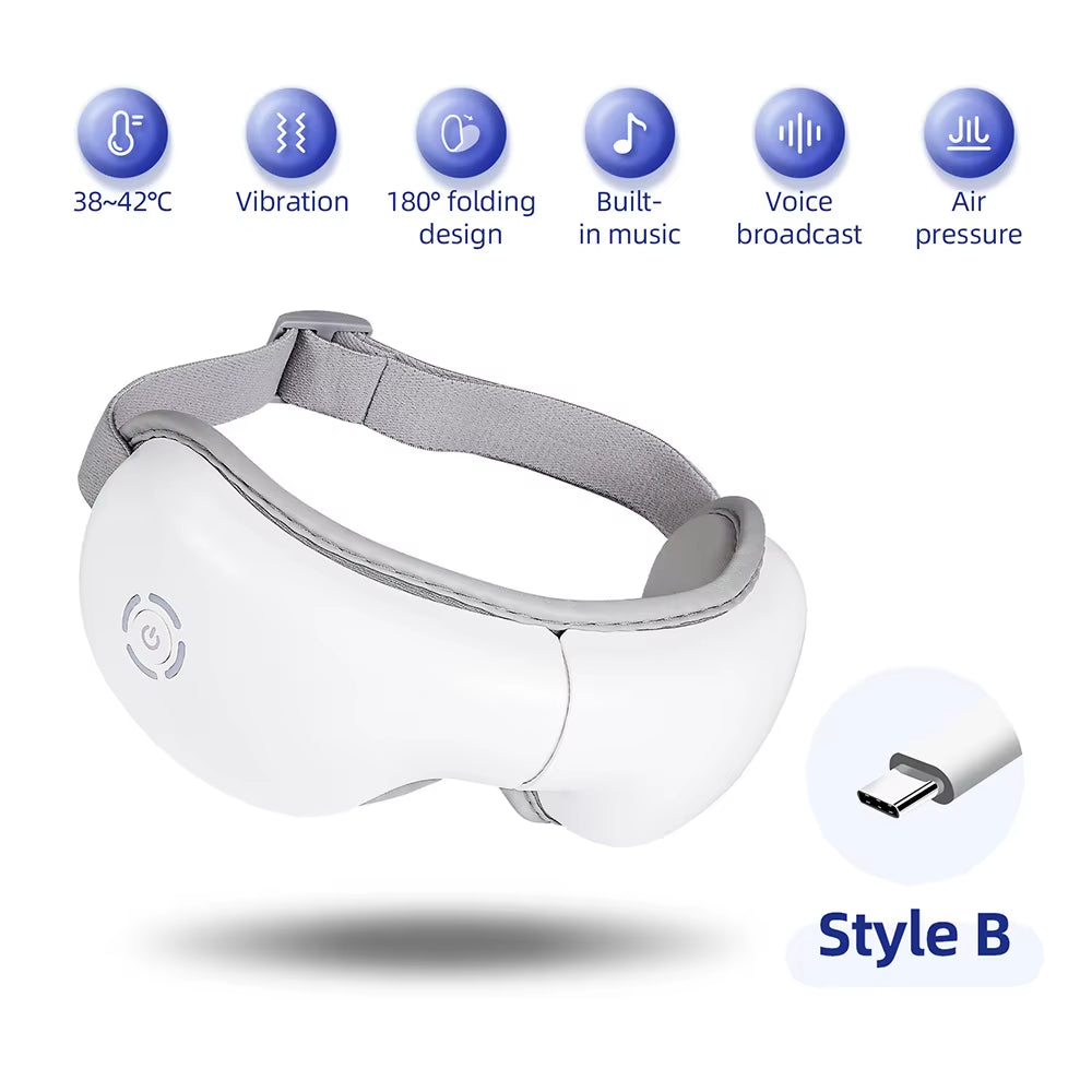 3D Vibration Eye Massager Heating Airbag Kneading Relax Massager Relieve Eye Fatigue Relaxes Eye Muscles Eye Care Tools