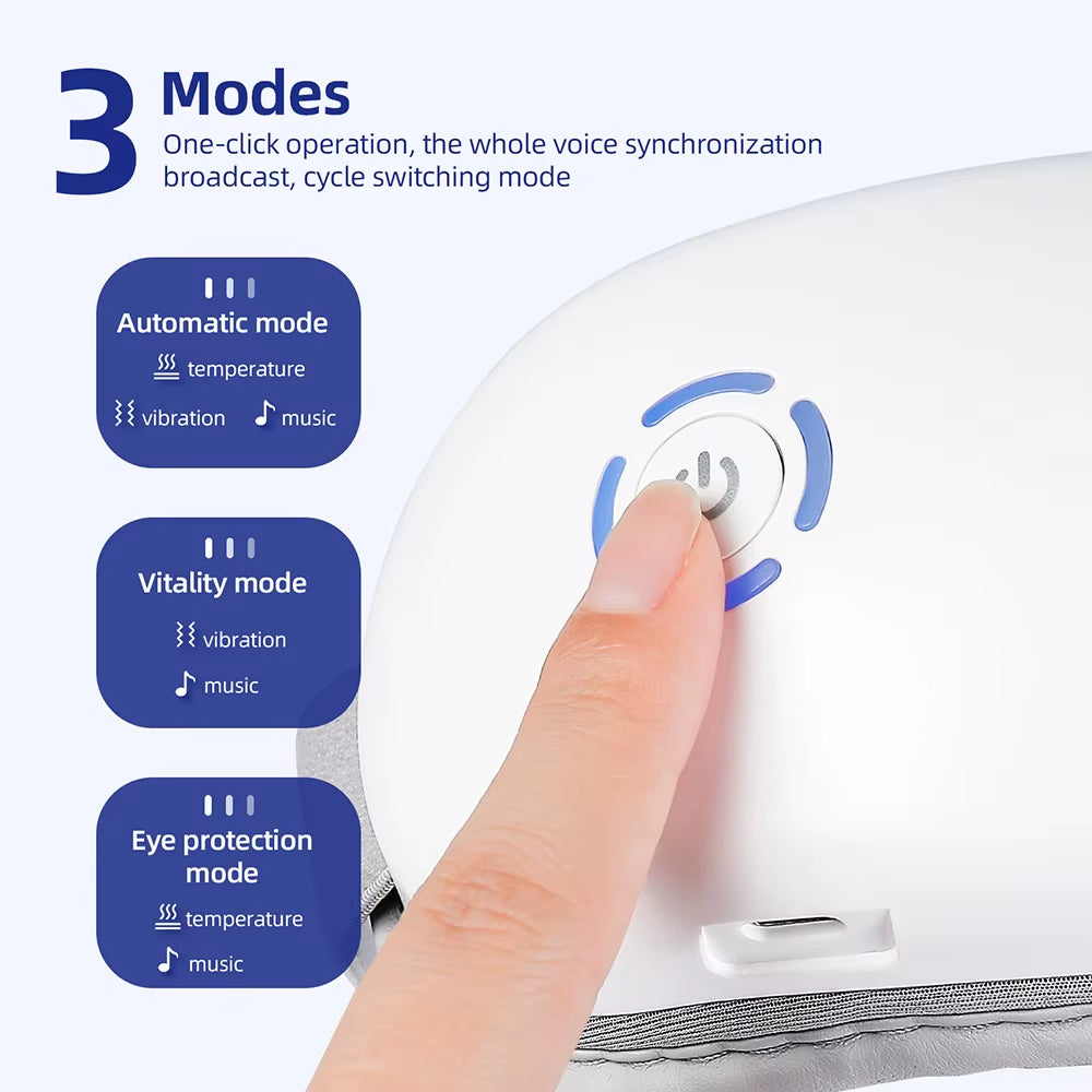 3D Vibration Eye Massager Heating Airbag Kneading Relax Massager Relieve Eye Fatigue Relaxes Eye Muscles Eye Care Tools